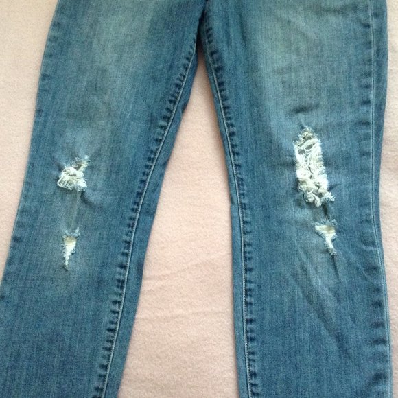 Lucky Brand Leyla Skinny Jeans, Distressed, Medium Wash, Sz 10/30 - Picture 4 of 16